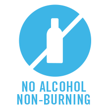 no alcohol non-burning